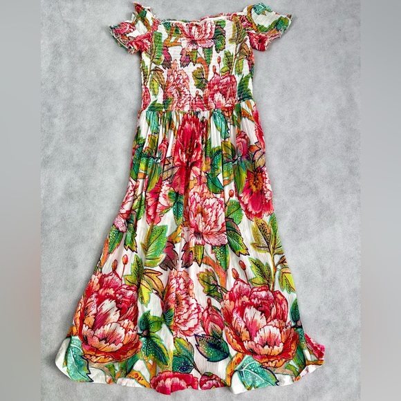 Dresses & Skirts - Size 8 Next Beachwear summer stretchy dress floral pink